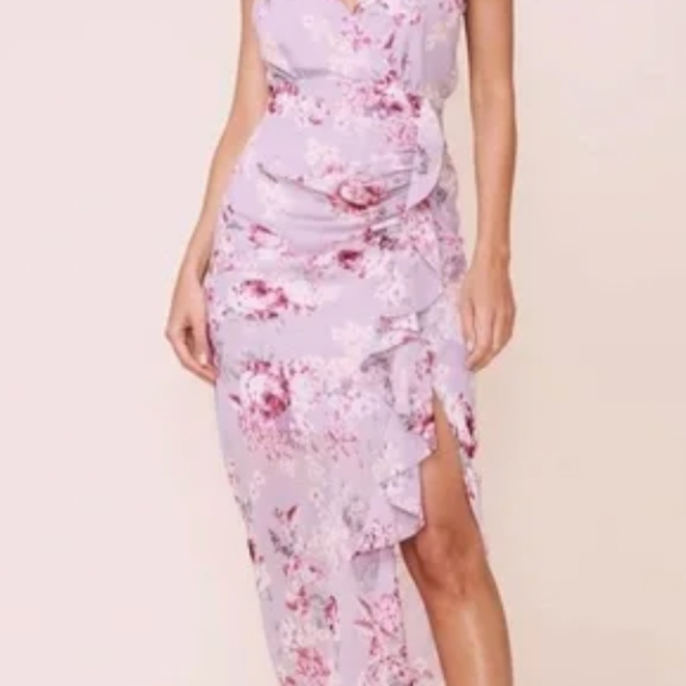 ASTR The Label Surplice Ruffle Floral Maxi Dress